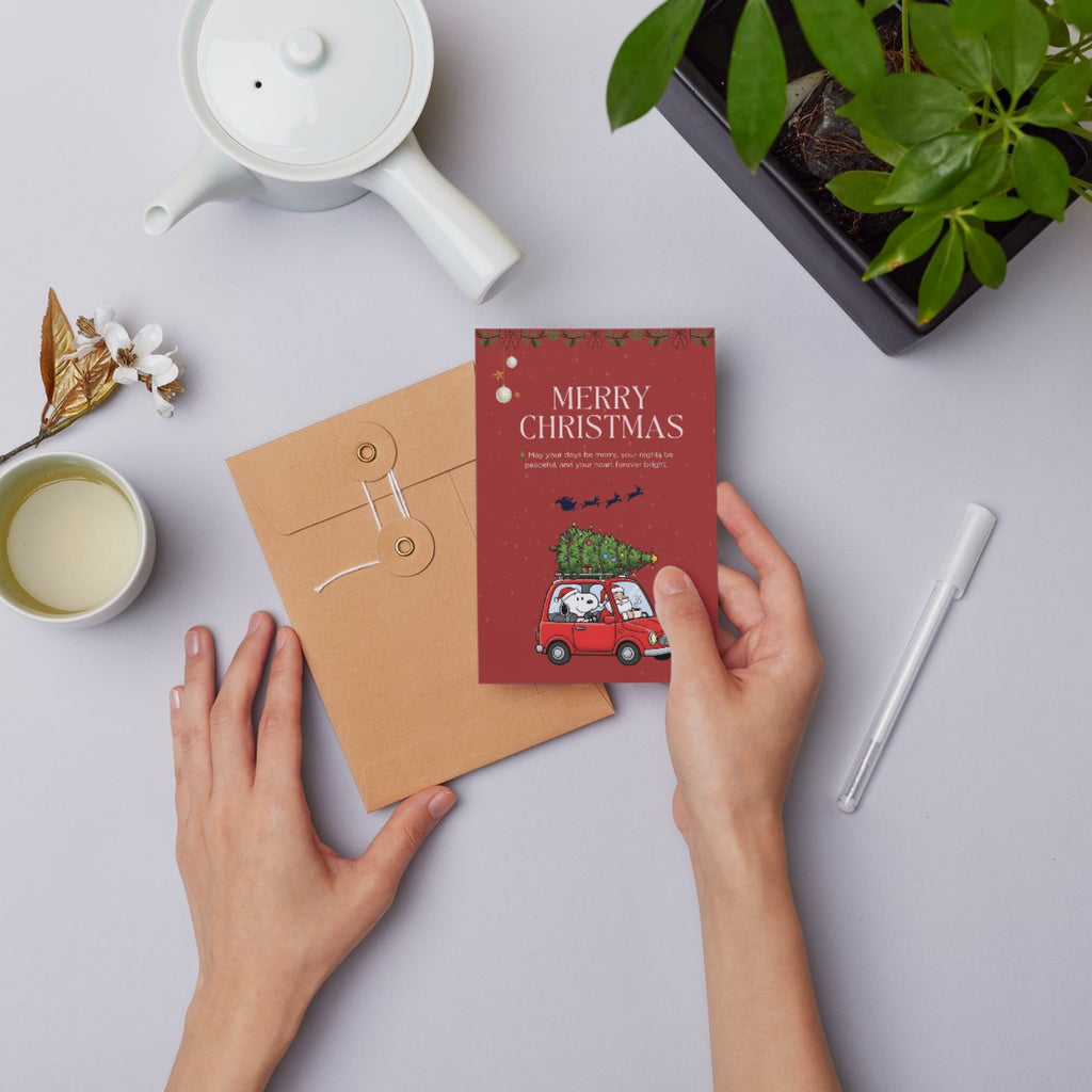 Printable Christmas greeting card – “Send Love This Season” 5x7 PDF