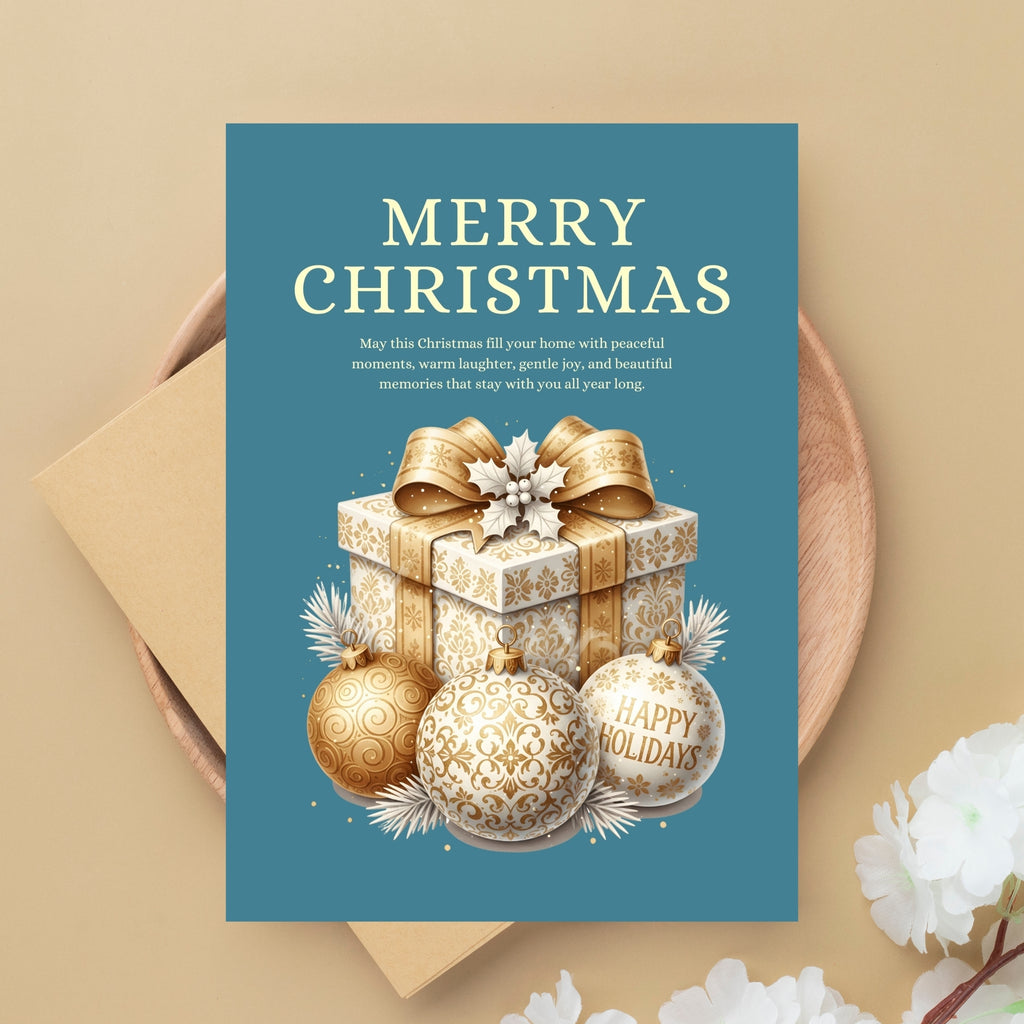 5×7” Christmas Holiday Cheer Card – Ready-to-Print Instant PDF