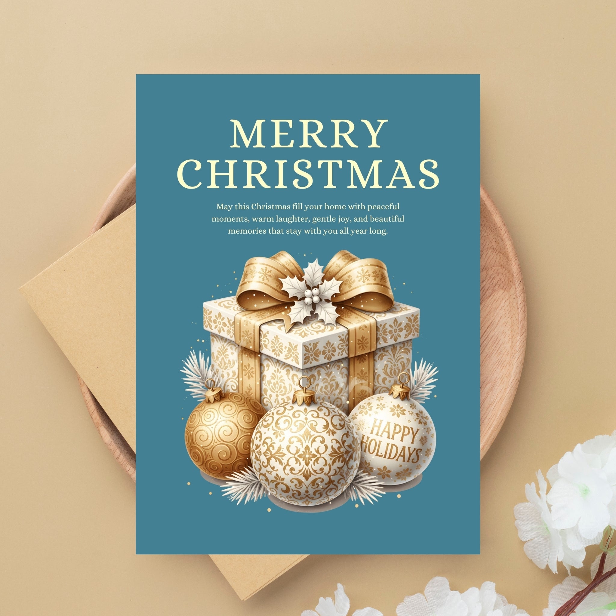 5×7” Christmas Holiday Cheer Card – Ready-to-Print Instant PDF