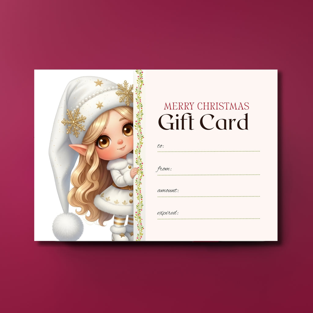 Holiday Gift Card Printable – 7×5" Christmas Card PDF Download