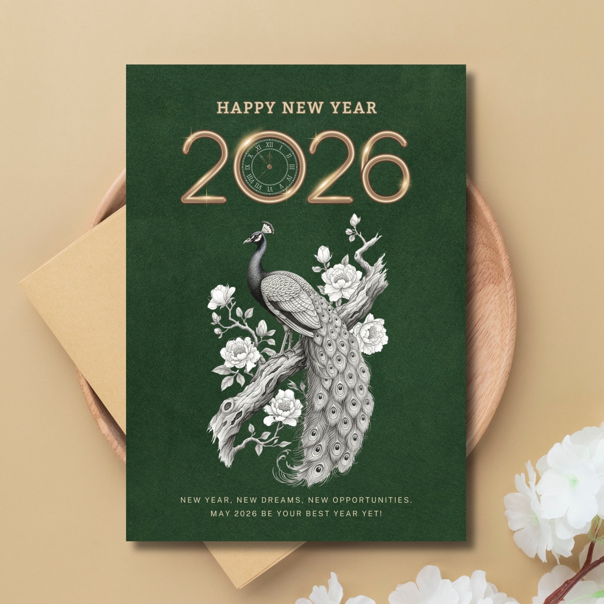 2026 New Year Printable Card – 5×7” Instant PDF