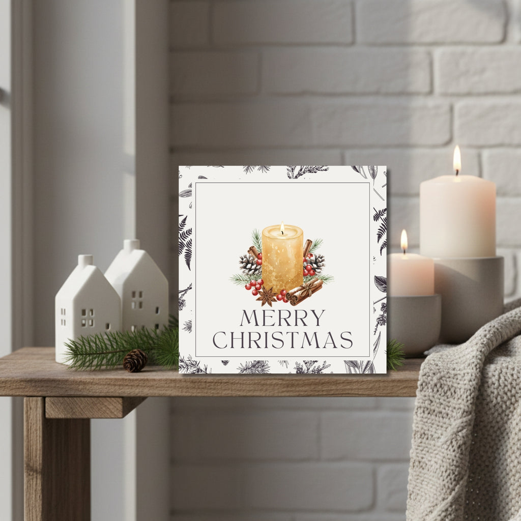 Rustic Christmas Card Trio – Square Holiday PDF Set