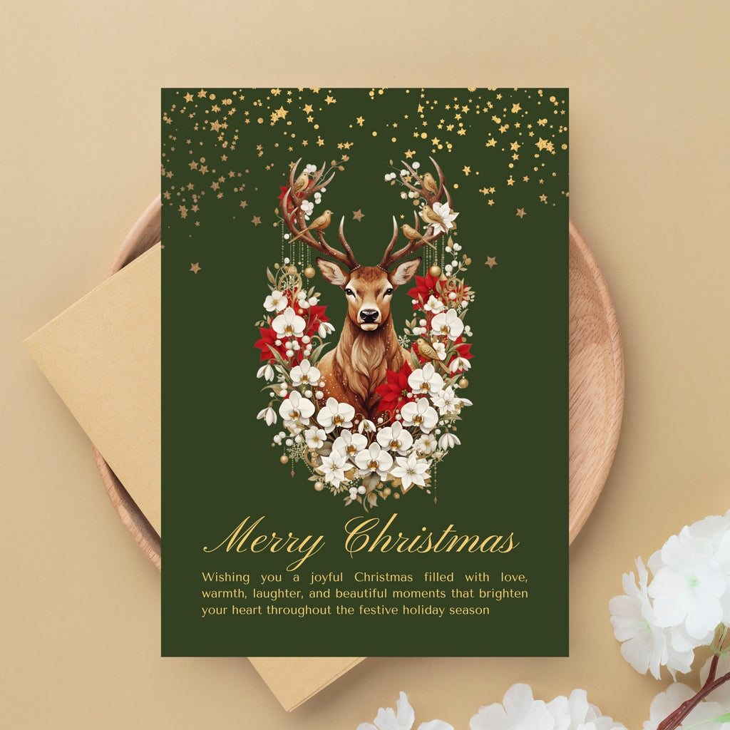 Festive Cheer 5×7” Printable Greeting Card – Quick & Easy PDF Download