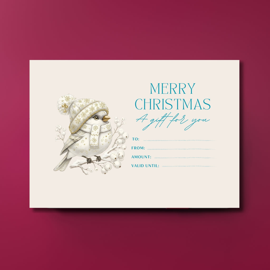 Christmas Gift Card Printable – 7×5" Holiday Card | Instant PDF Download