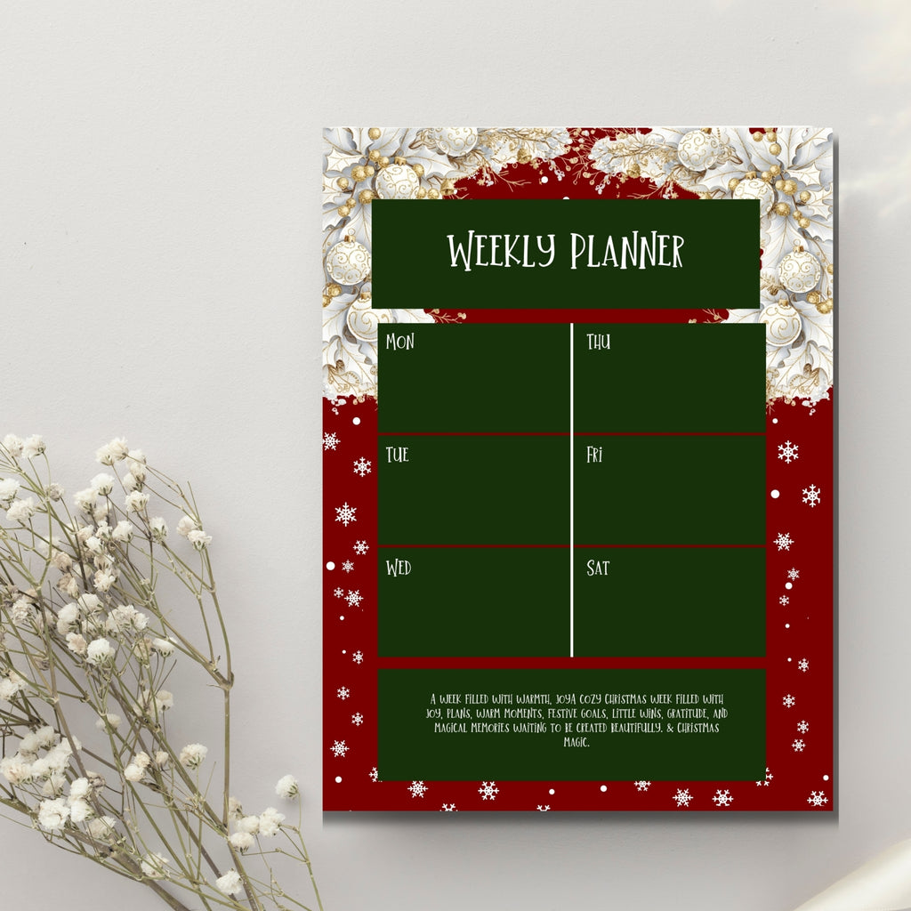 Christmas Weekly Planner 8.5×11” – Printable Holiday Schedule