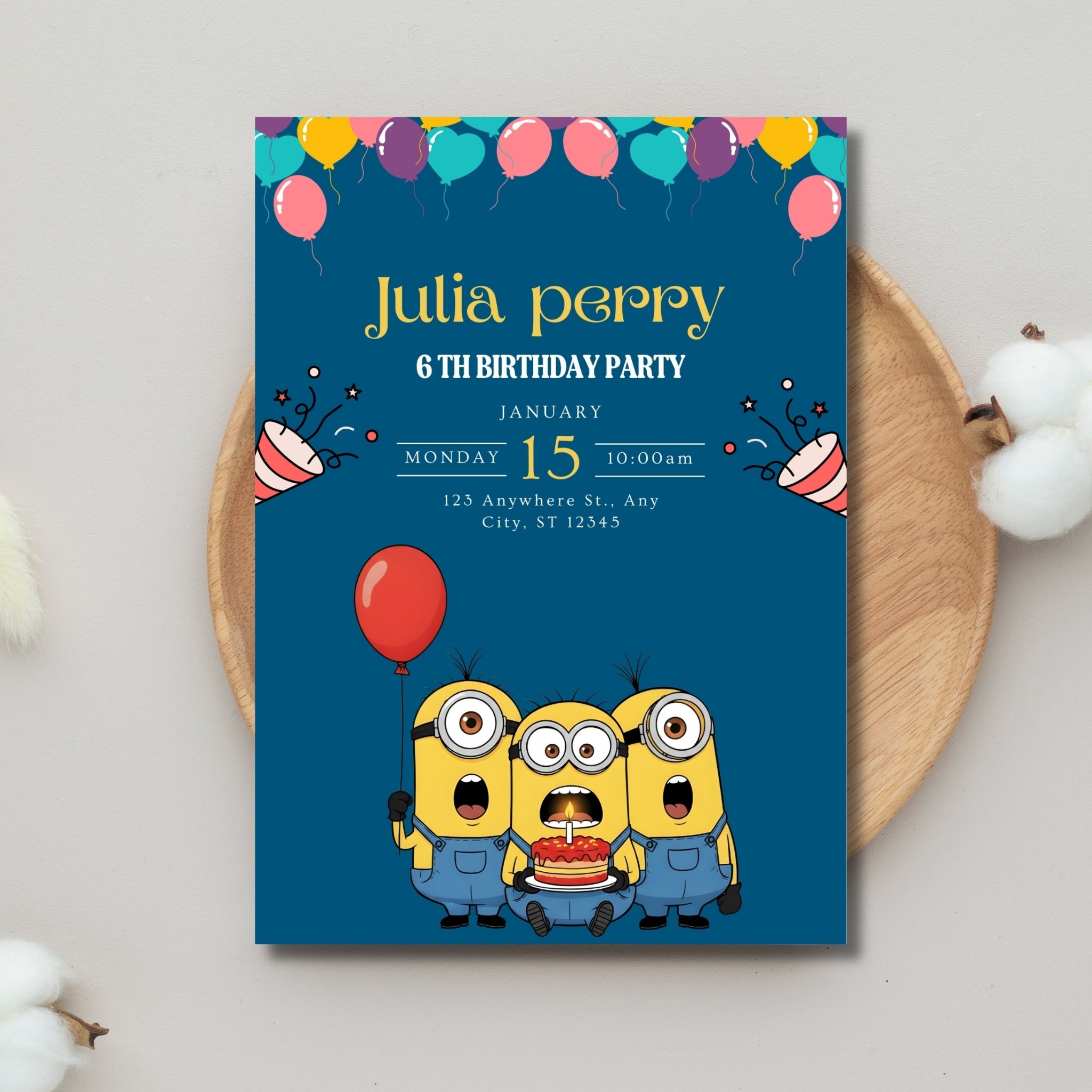 🎉 Birthday Invitation Card | Editable Canva Design