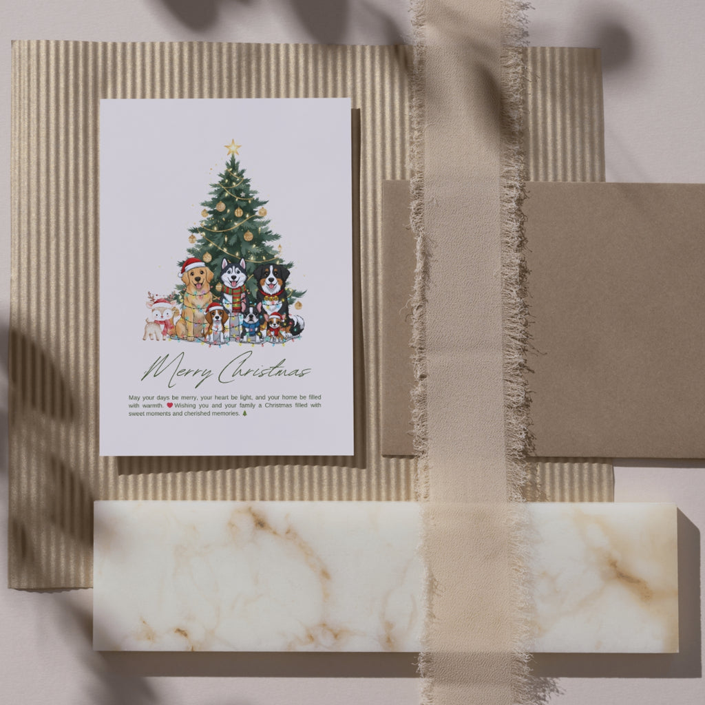 Merry Christmas greeting card 5x7 printable digital download