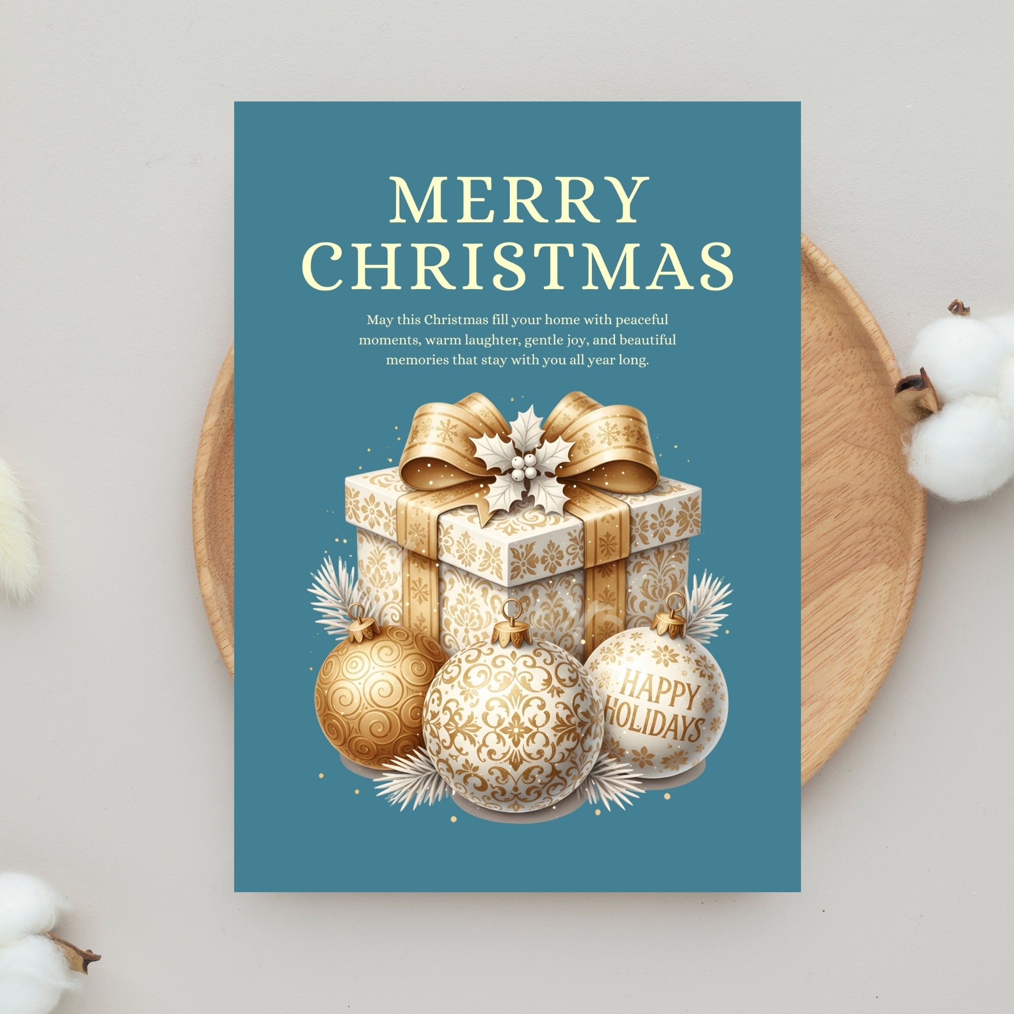 5×7” Christmas Holiday Cheer Card – Ready-to-Print Instant PDF