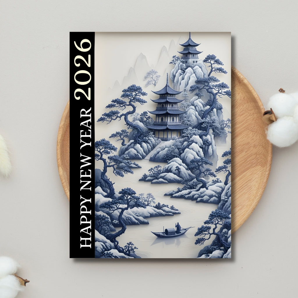 New Year 2026 Card Printable 5×7” – Instant PDF Download