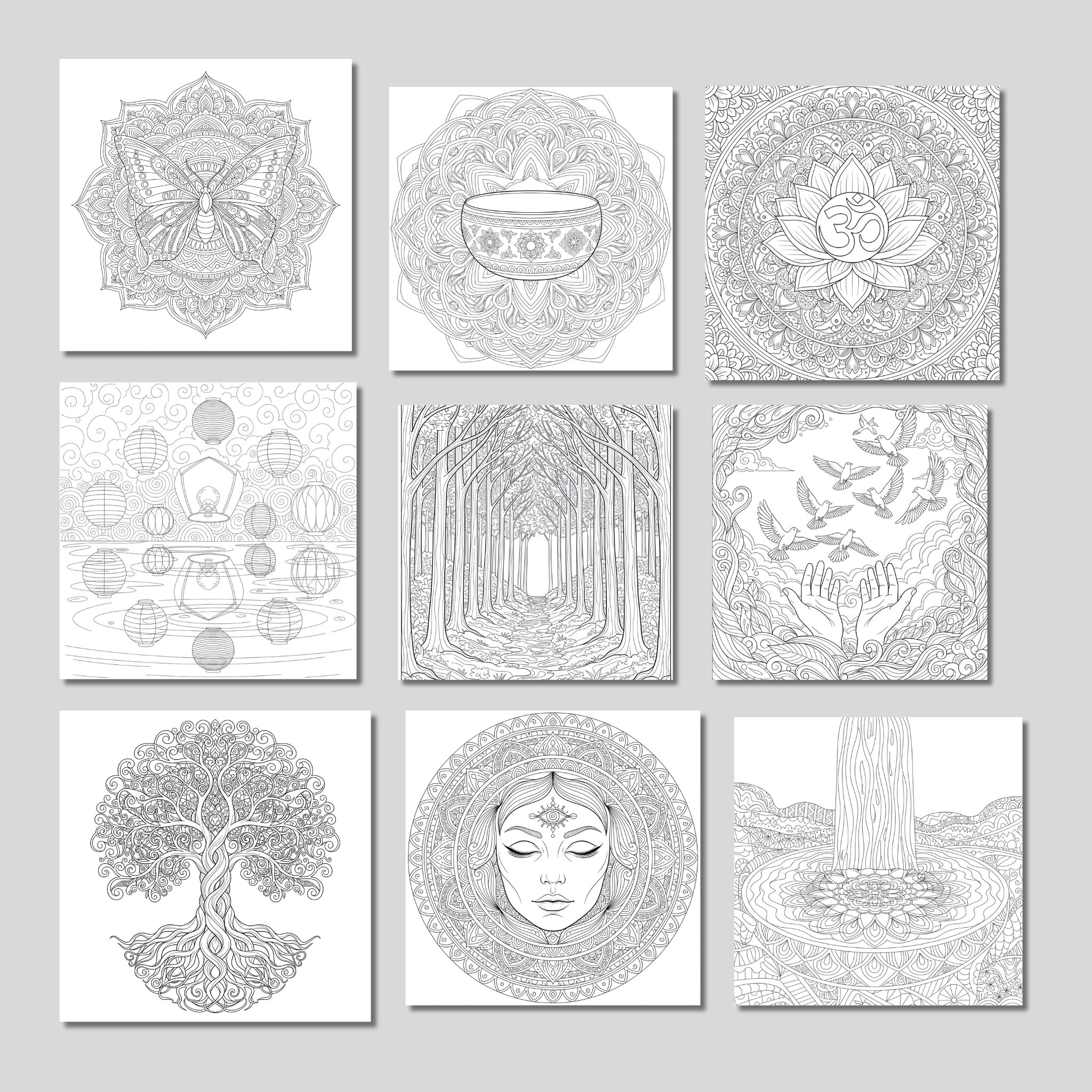 Zen & Calm Adult Coloring Book (Digital PDF)