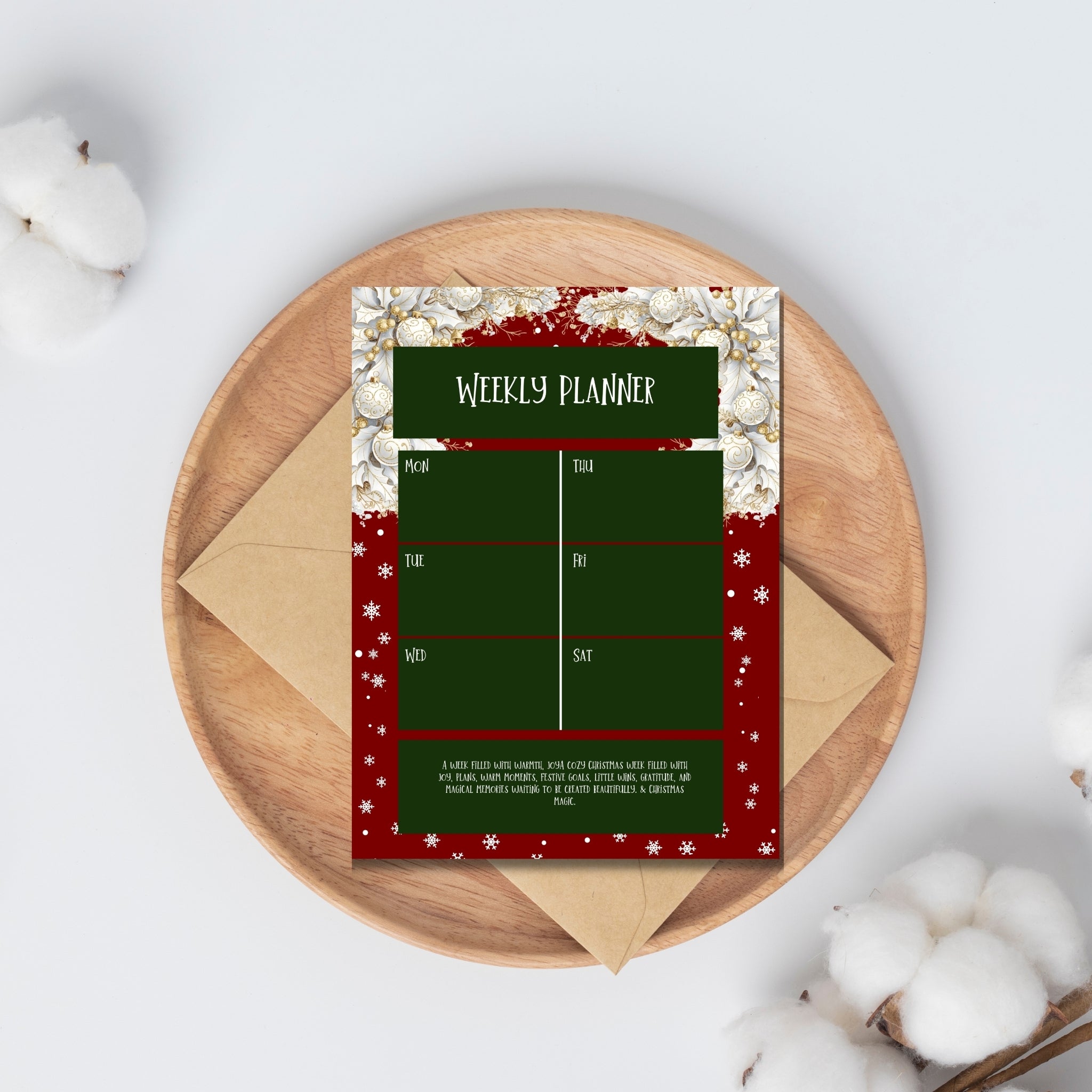 Christmas Weekly Planner 8.5×11” – Printable Holiday Schedule