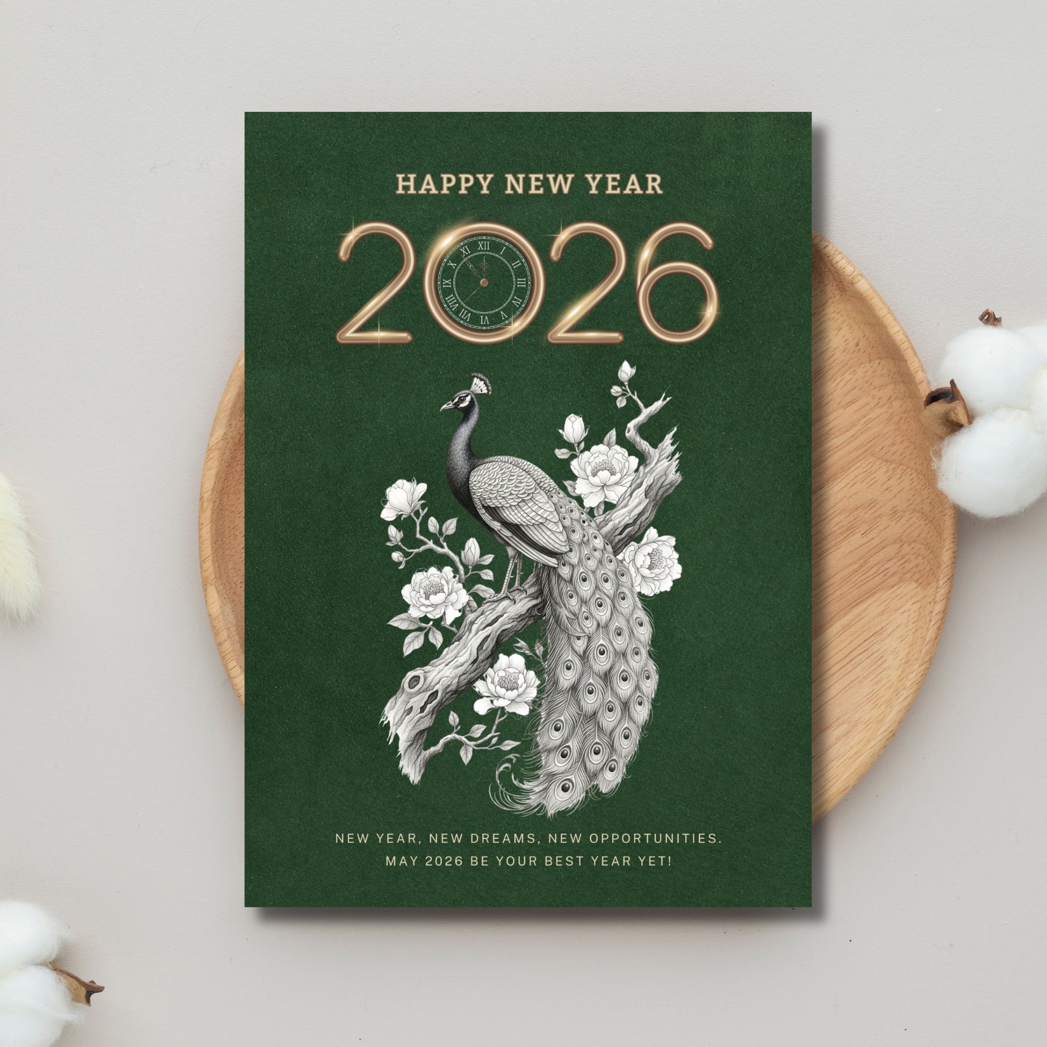 2026 New Year Printable Card – 5×7” Instant PDF