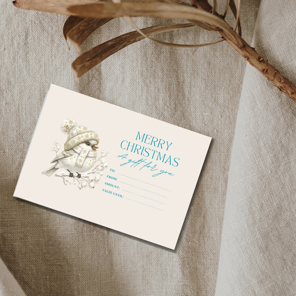 Christmas Gift Card Printable – 7×5" Holiday Card | Instant PDF Download