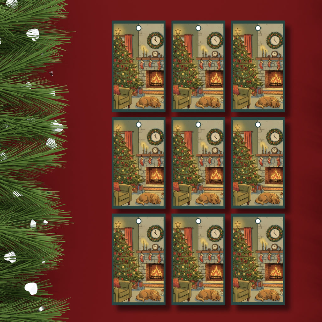 Festive Christmas Gift Tags Set — 9 Printable Designs in One PDF