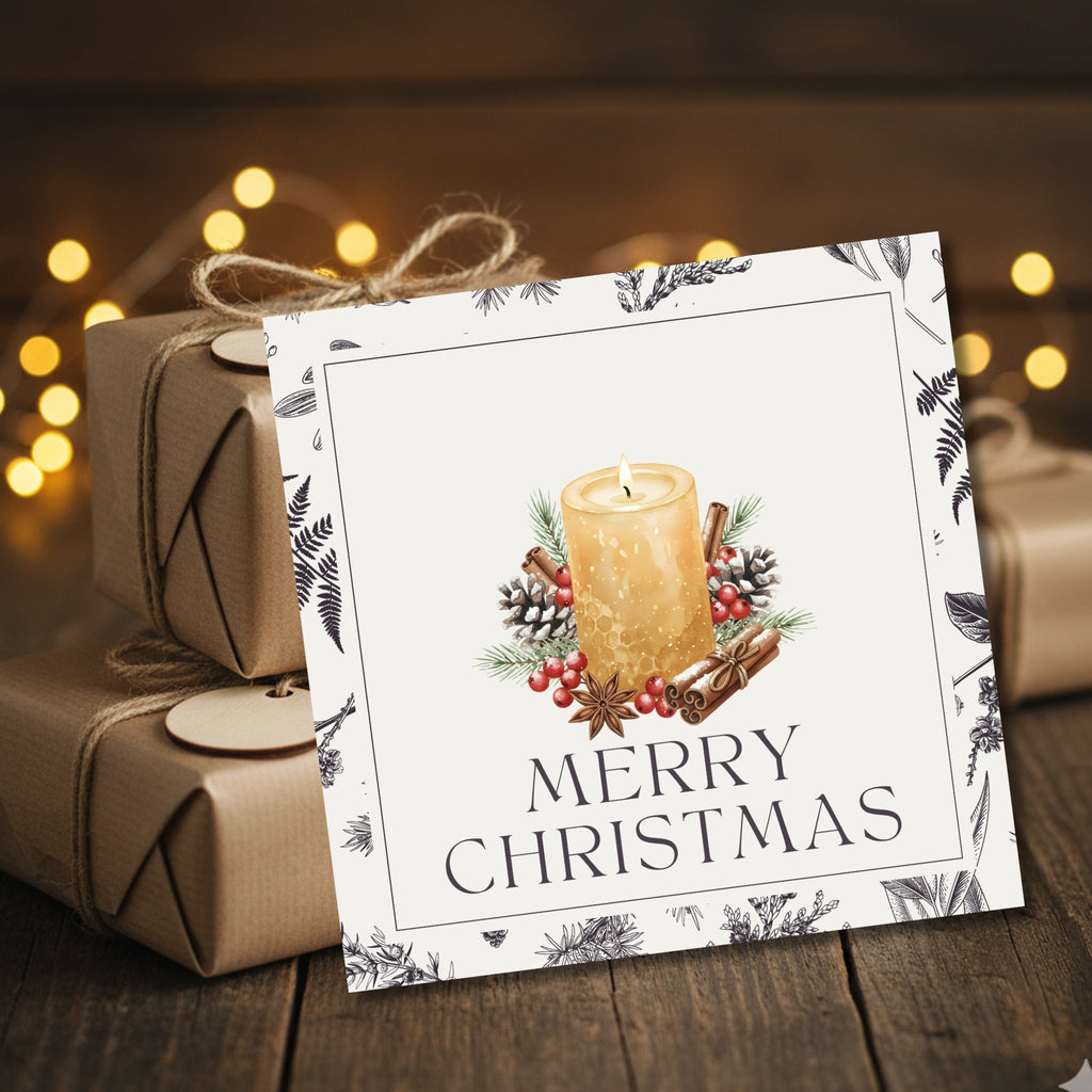 Rustic Christmas Card Trio – Square Holiday PDF Set