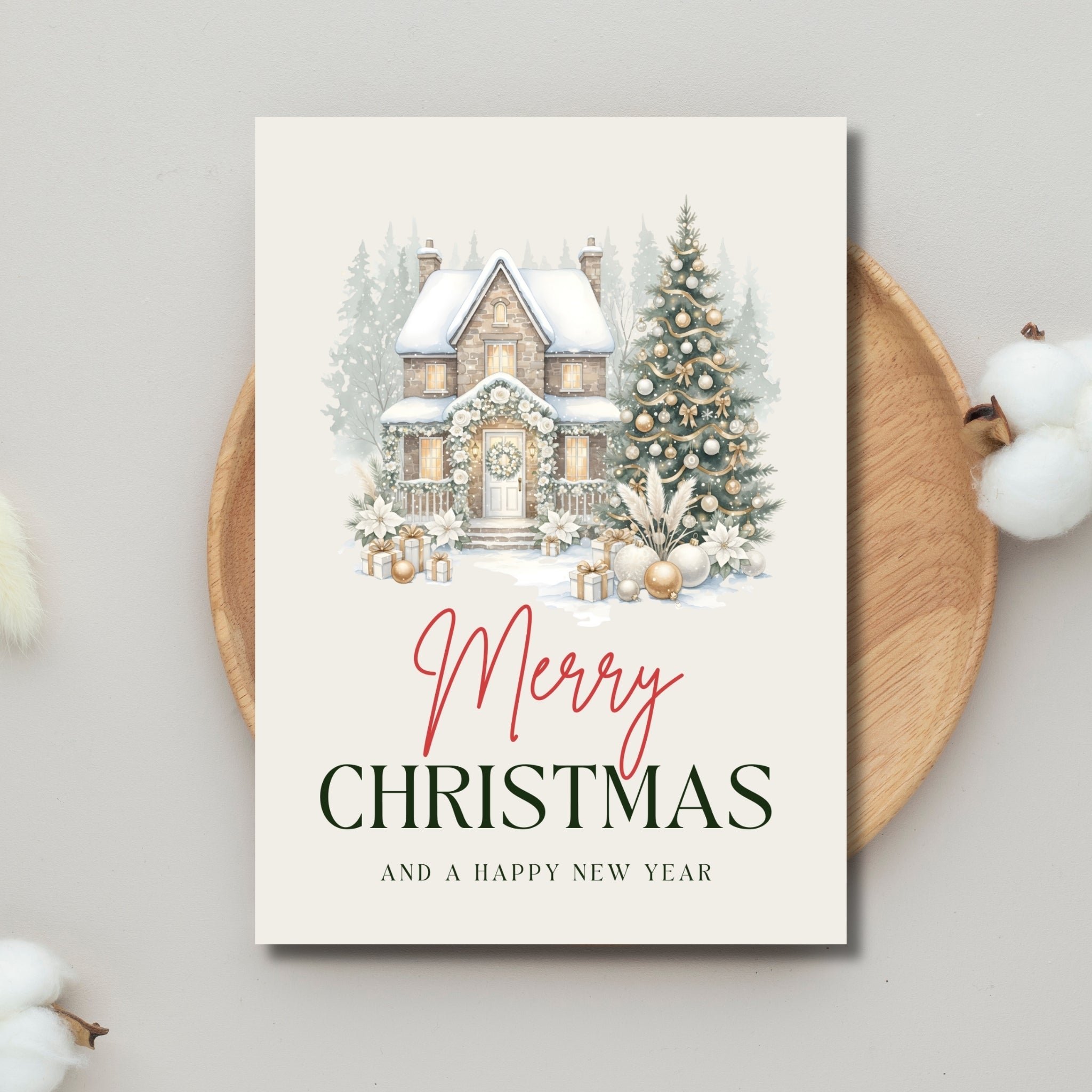Instant Download Festive Cheer Card – 5×7 PDF Printable