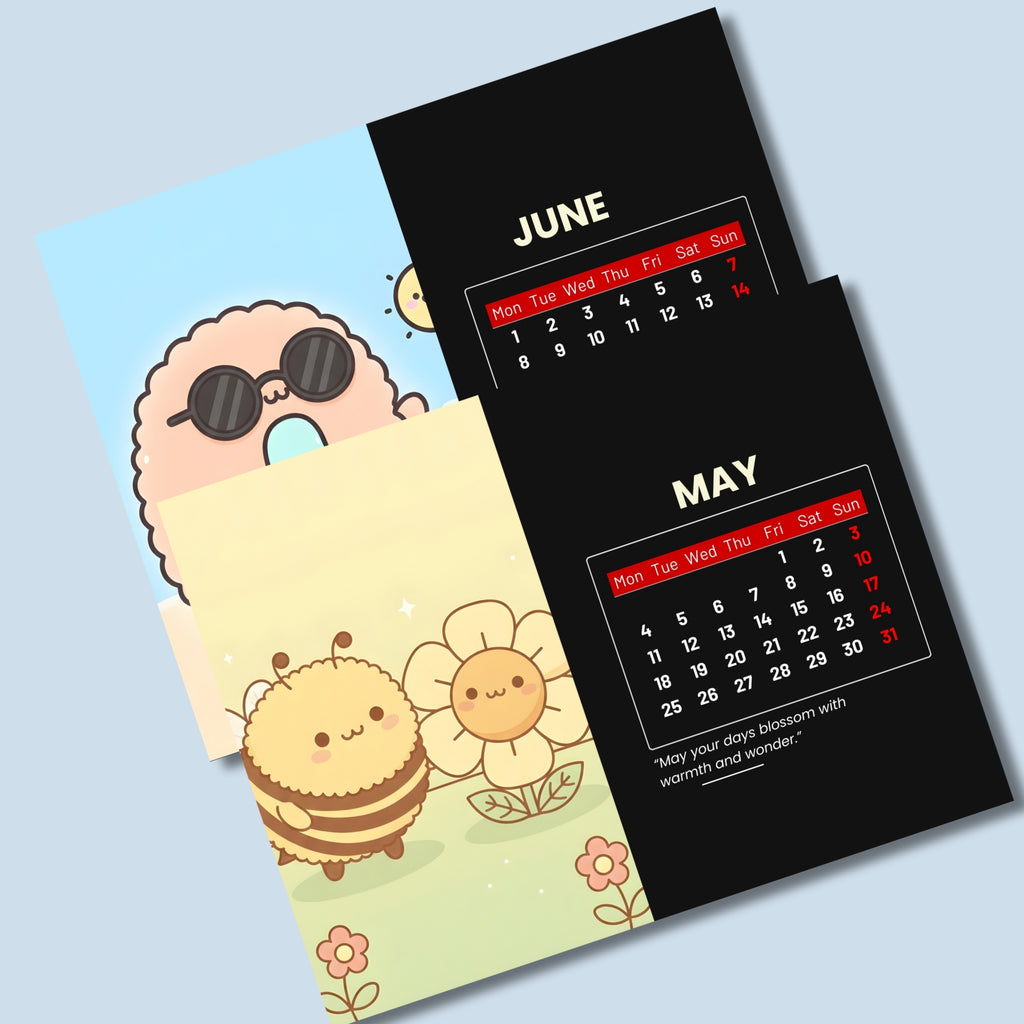 Printable 2026 Landscape Calendar – 11×8.5" One-Page PDF