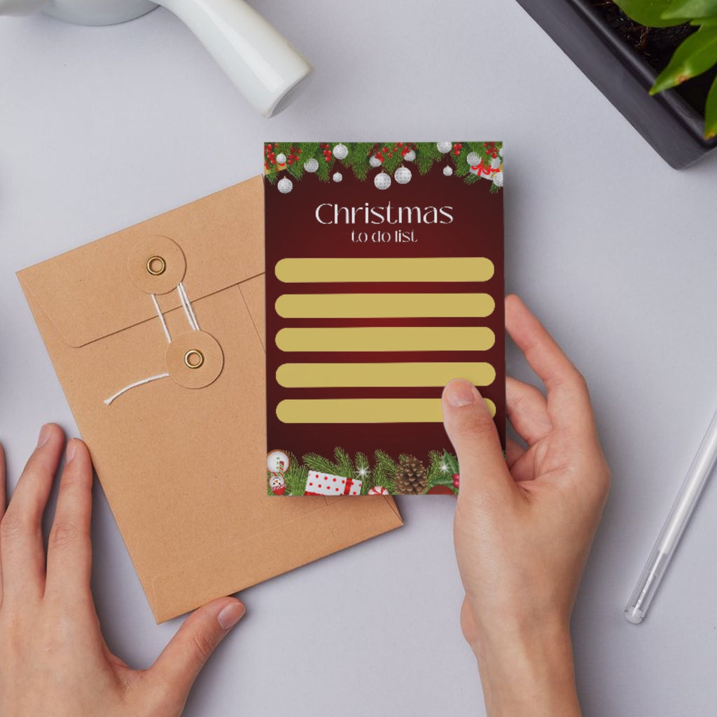 Christmas to do list printable 8.5x11 holiday checklist