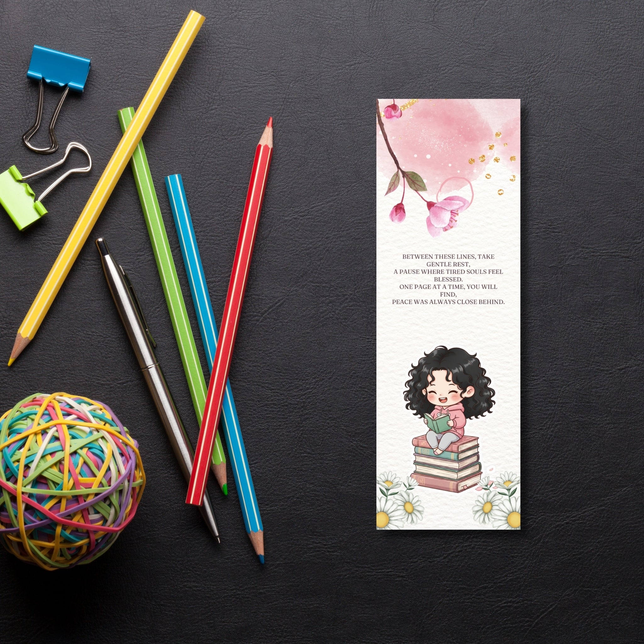 Printable Bookmark Set | 2×6 in Digital Bookmarks | 7 Unique Designs