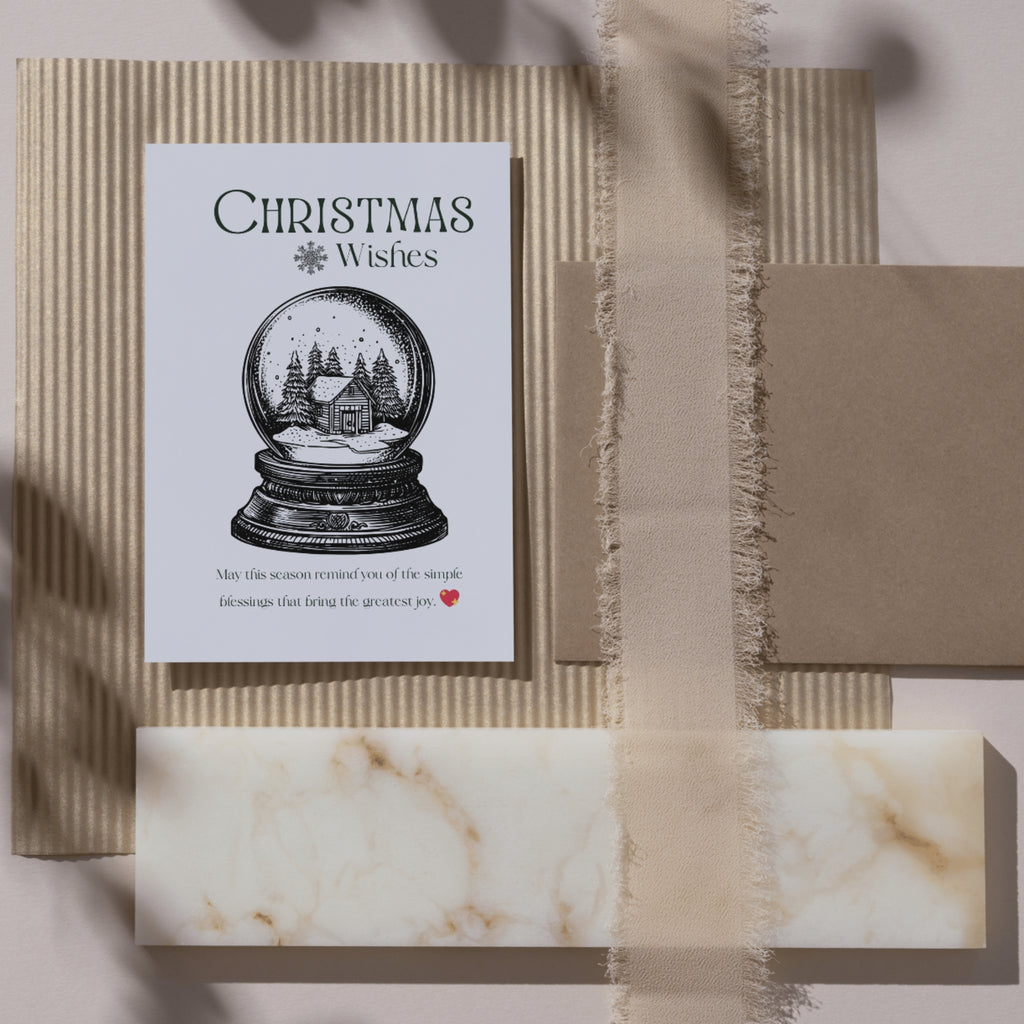 Merry Christmas 5x7 printable greeting card holiday design