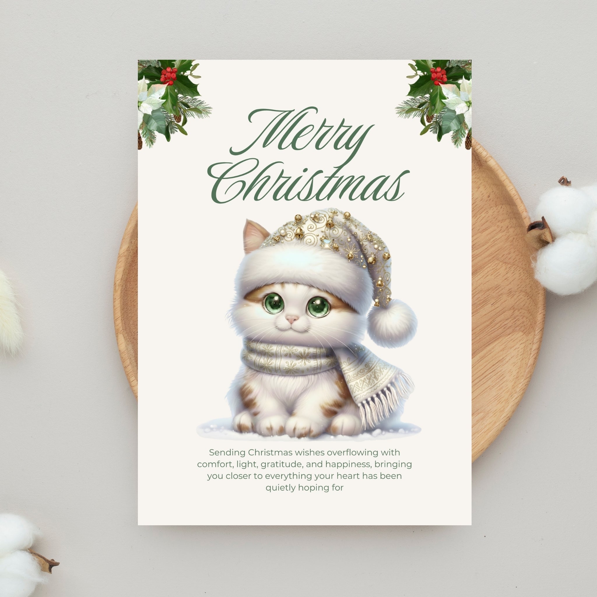 Holiday Cheer 5×7” Printable Greeting Card – Quick & Easy PDF Download