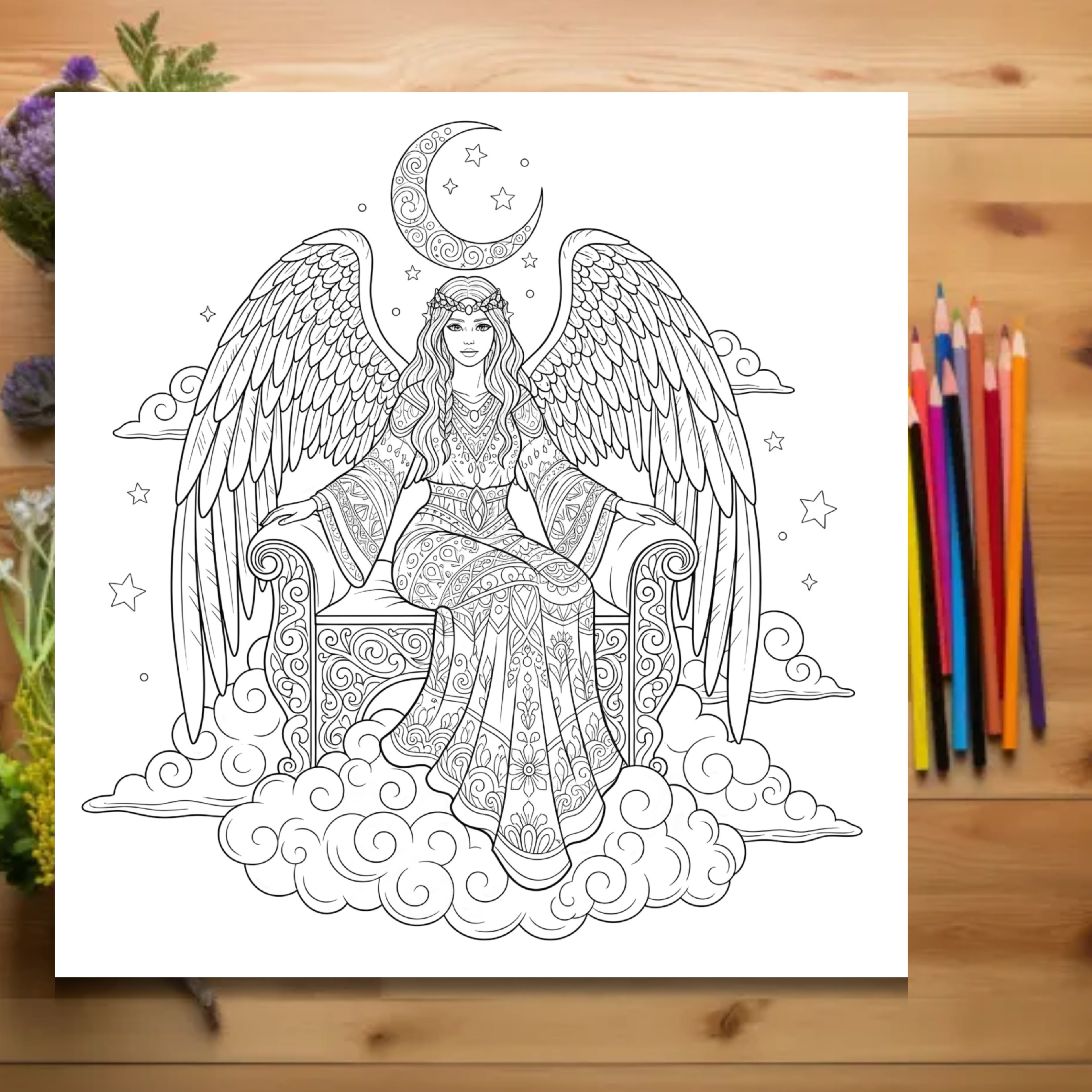 printable spiritual coloring book for adult PDF 30 pages