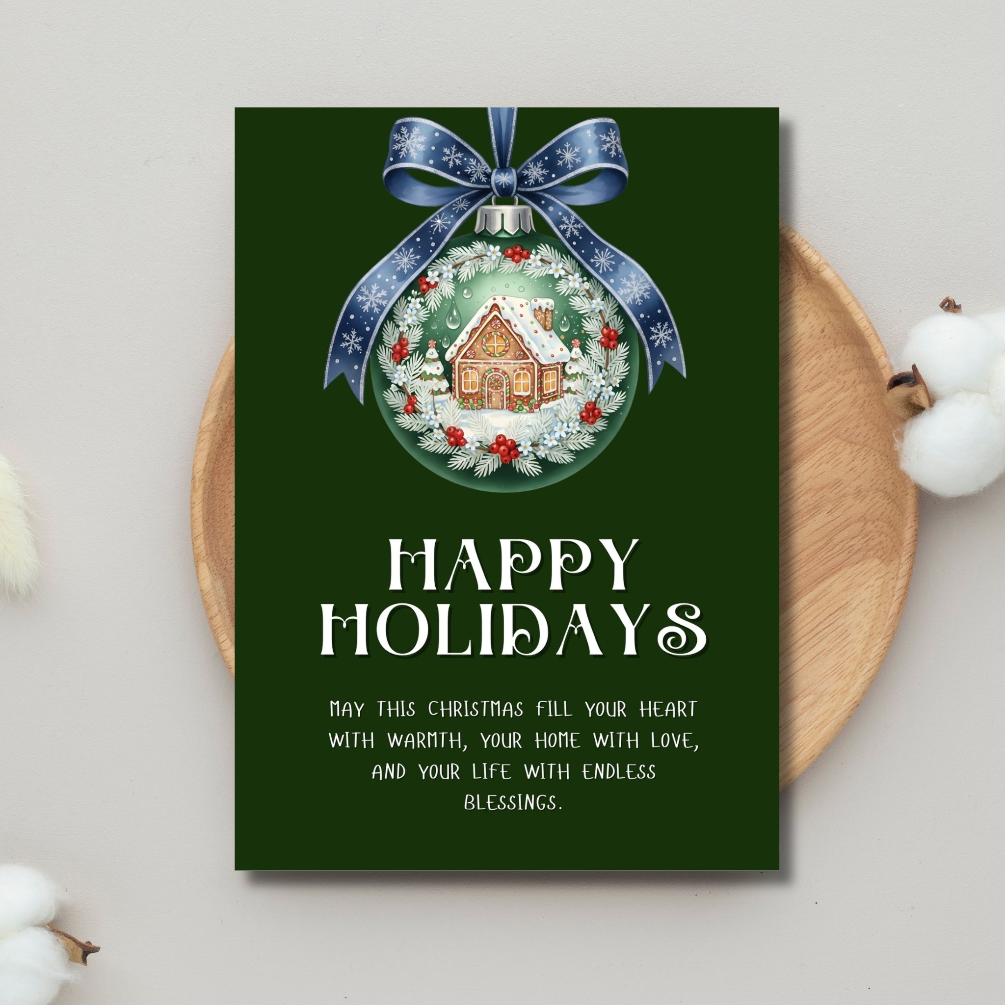 Holiday Cheer Printable Card 5×7” – Fast & Easy PDF Download