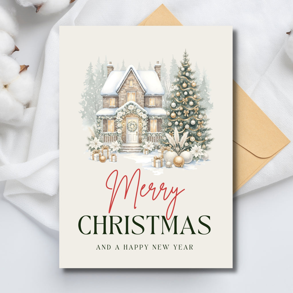 Instant Download Festive Cheer Card – 5×7 PDF Printable