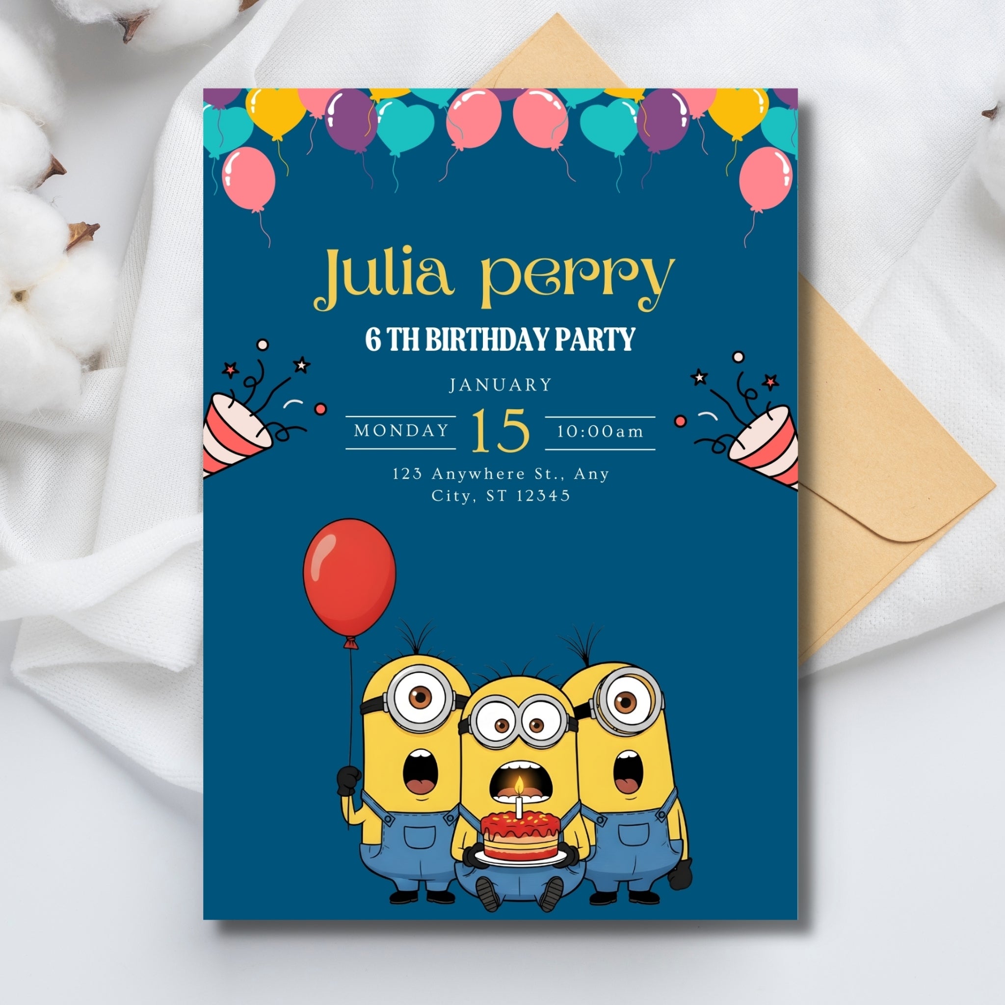 🎉 Birthday Invitation Card | Editable Canva Design