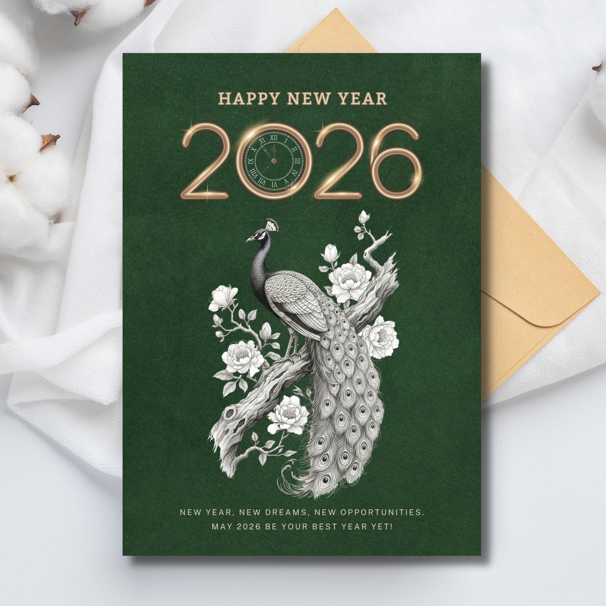 2026 New Year Printable Card – 5×7” Instant PDF