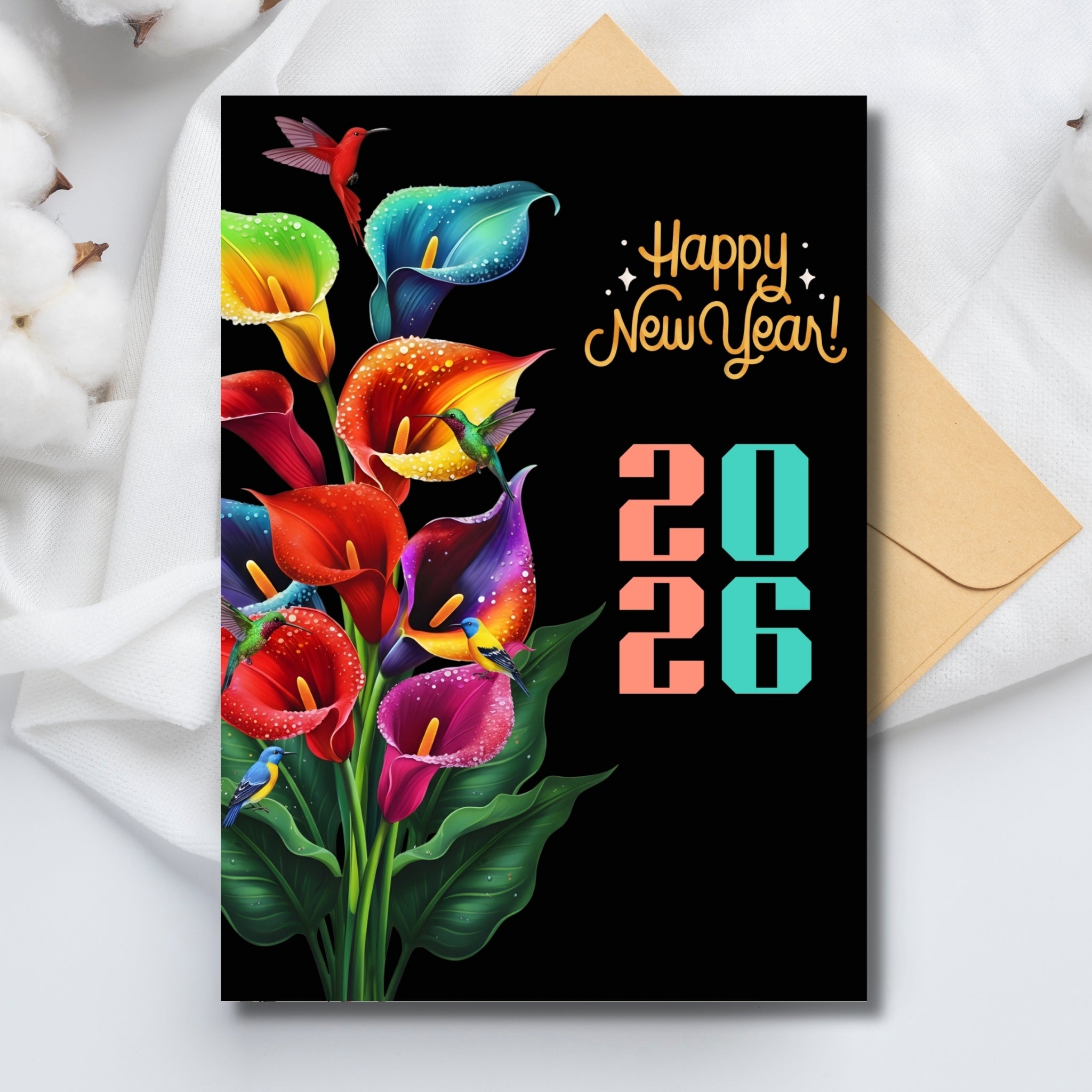 New Year 2026 Printable Card 5×7”