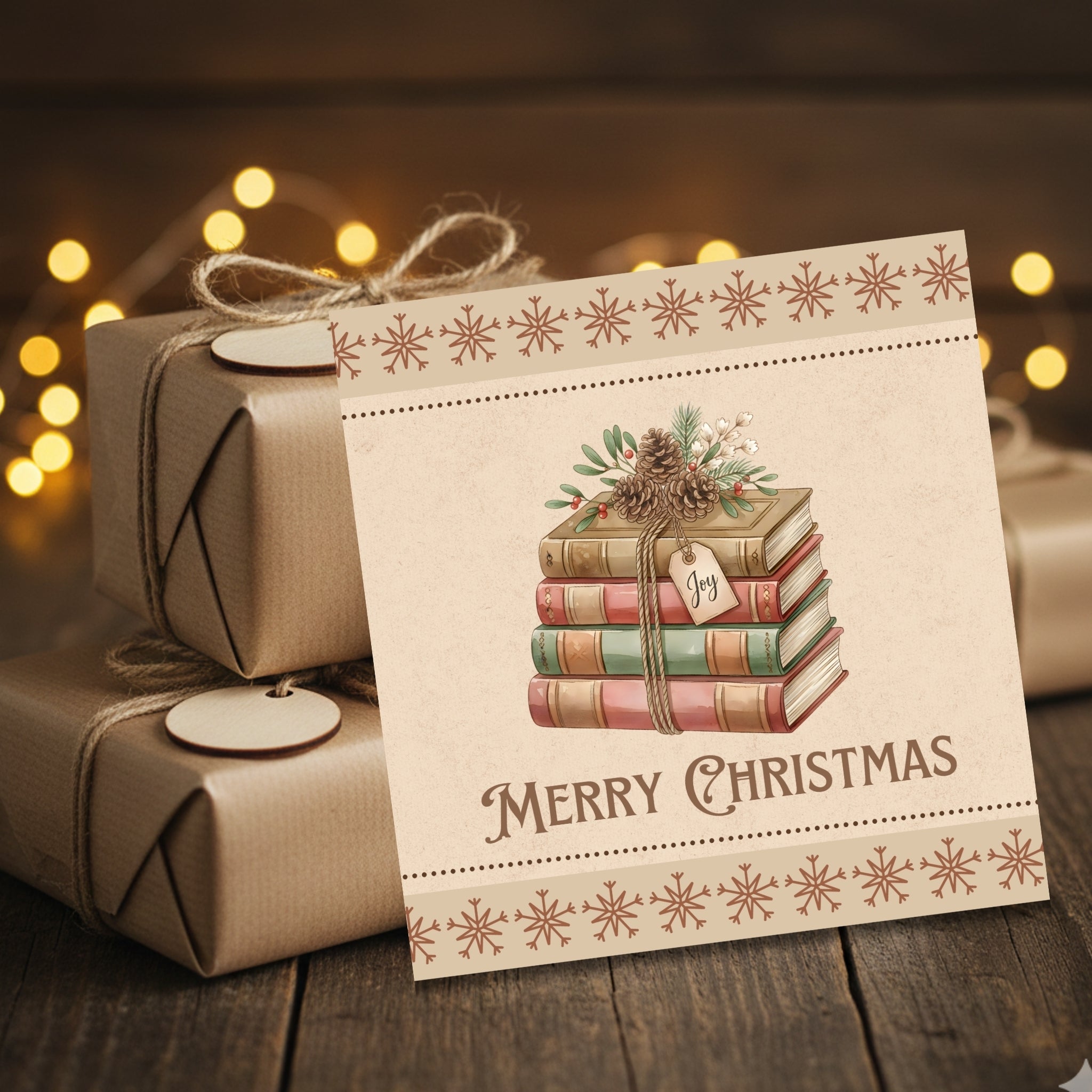 Cozy Rustic Christmas Card Bundle – Square Holiday Cards (6x6, 5x5, 4x4)