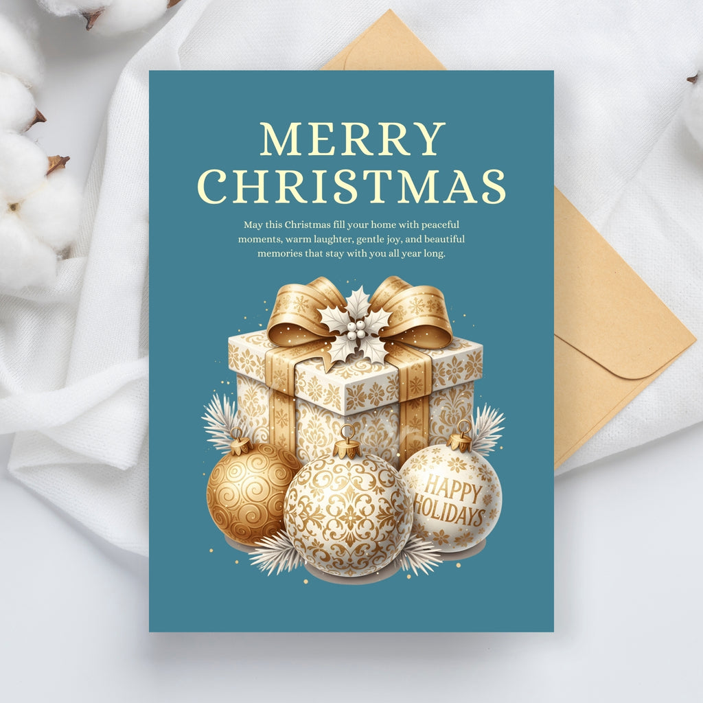 5×7” Christmas Holiday Cheer Card – Ready-to-Print Instant PDF