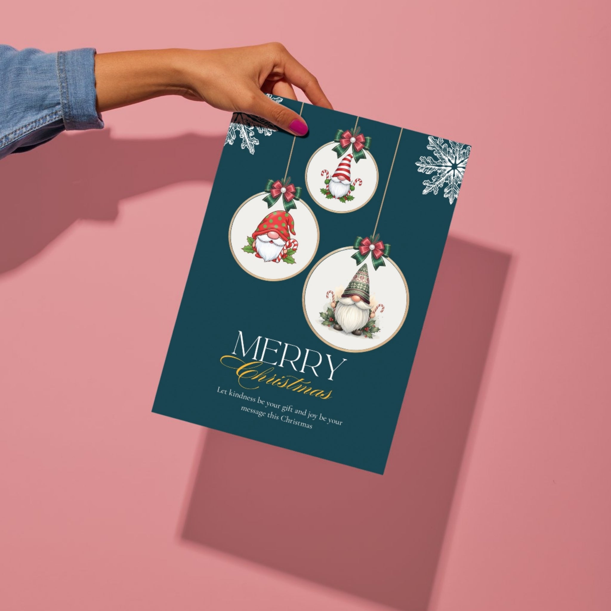 Christmas holiday card printable 5 by 7 inches