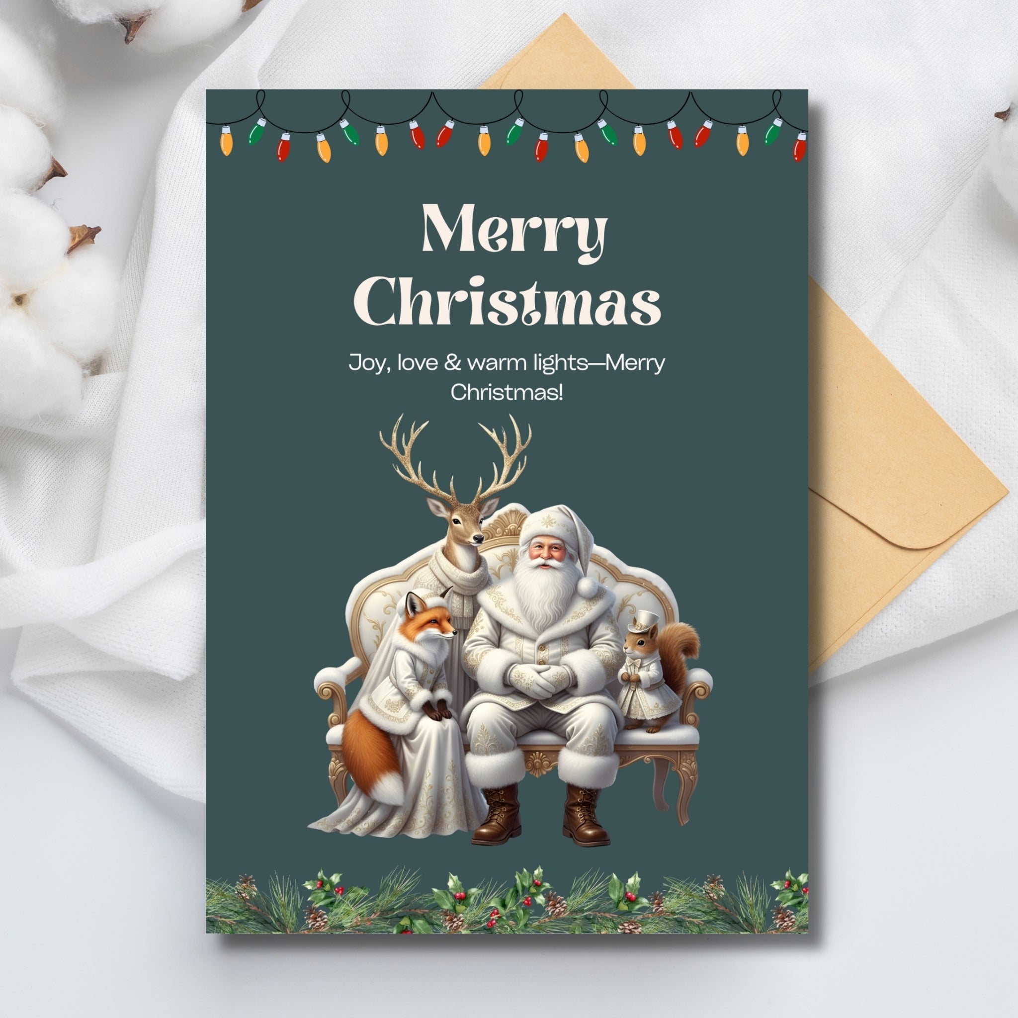 Printable 5×7 Christmas Holiday Card – Instant Digital Download