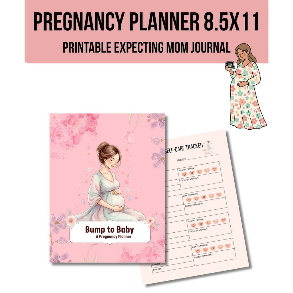 pregnancy planner 8.5x11 printable expecting mom journal