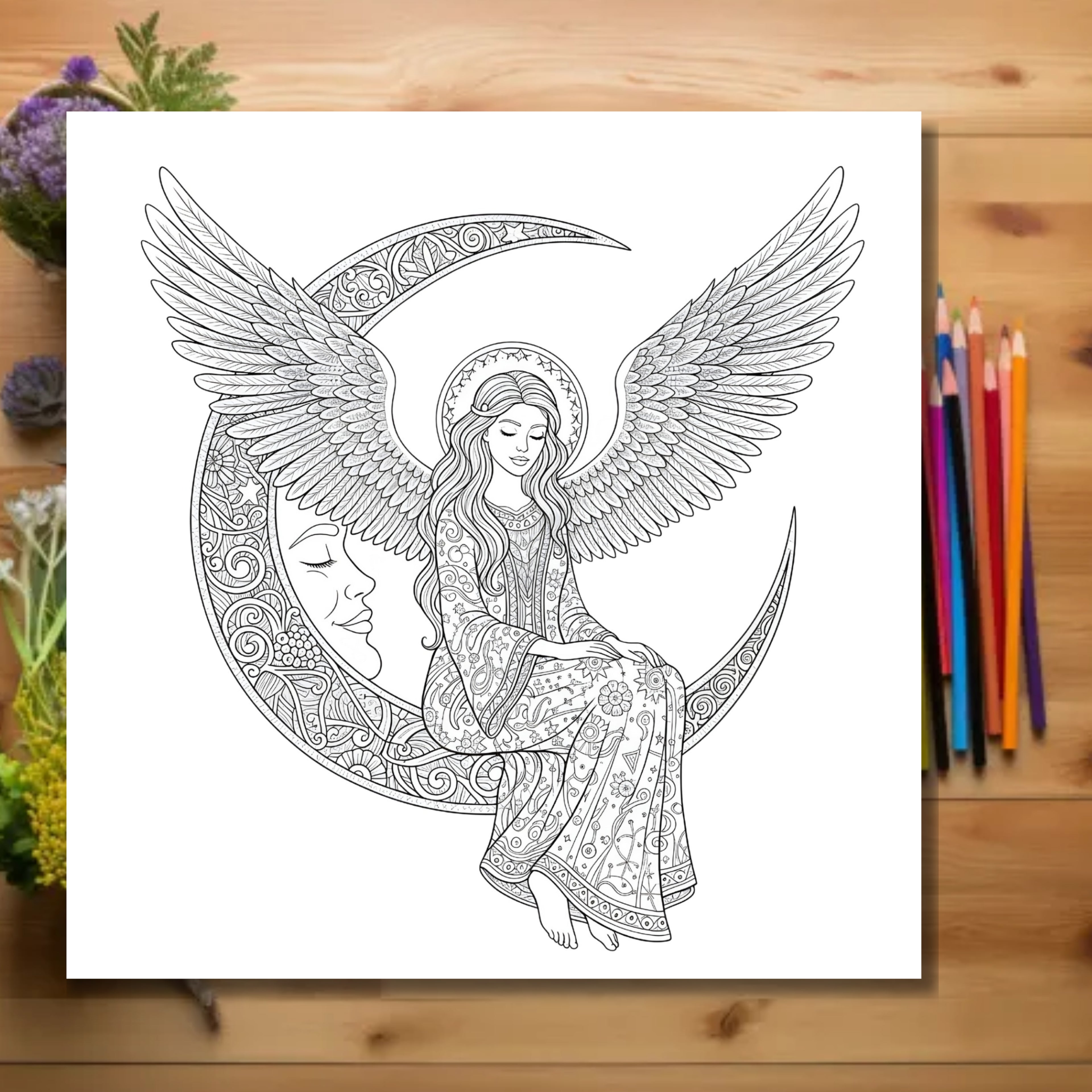 printable spiritual coloring book for adult PDF 30 pages