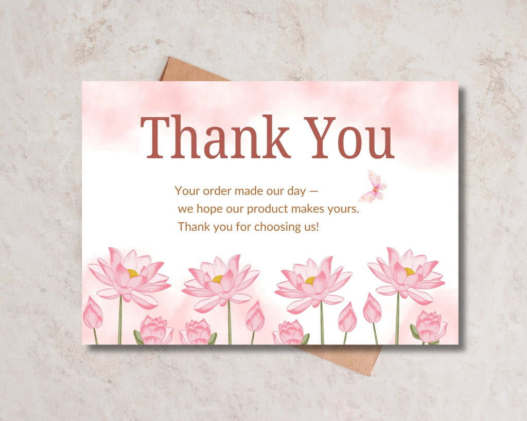 printable thank you card 5x3.5 elegant design