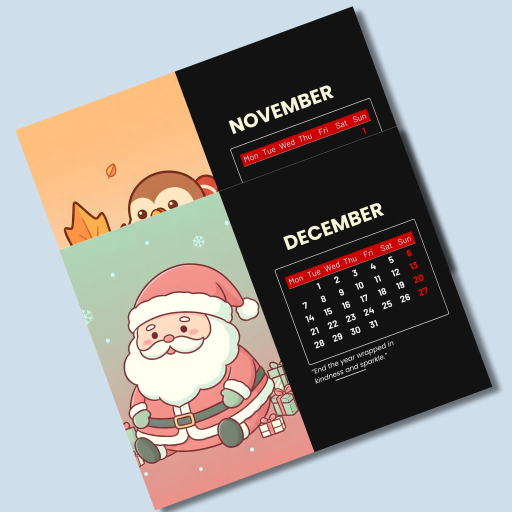 Printable 2026 Landscape Calendar – 11×8.5" One-Page PDF