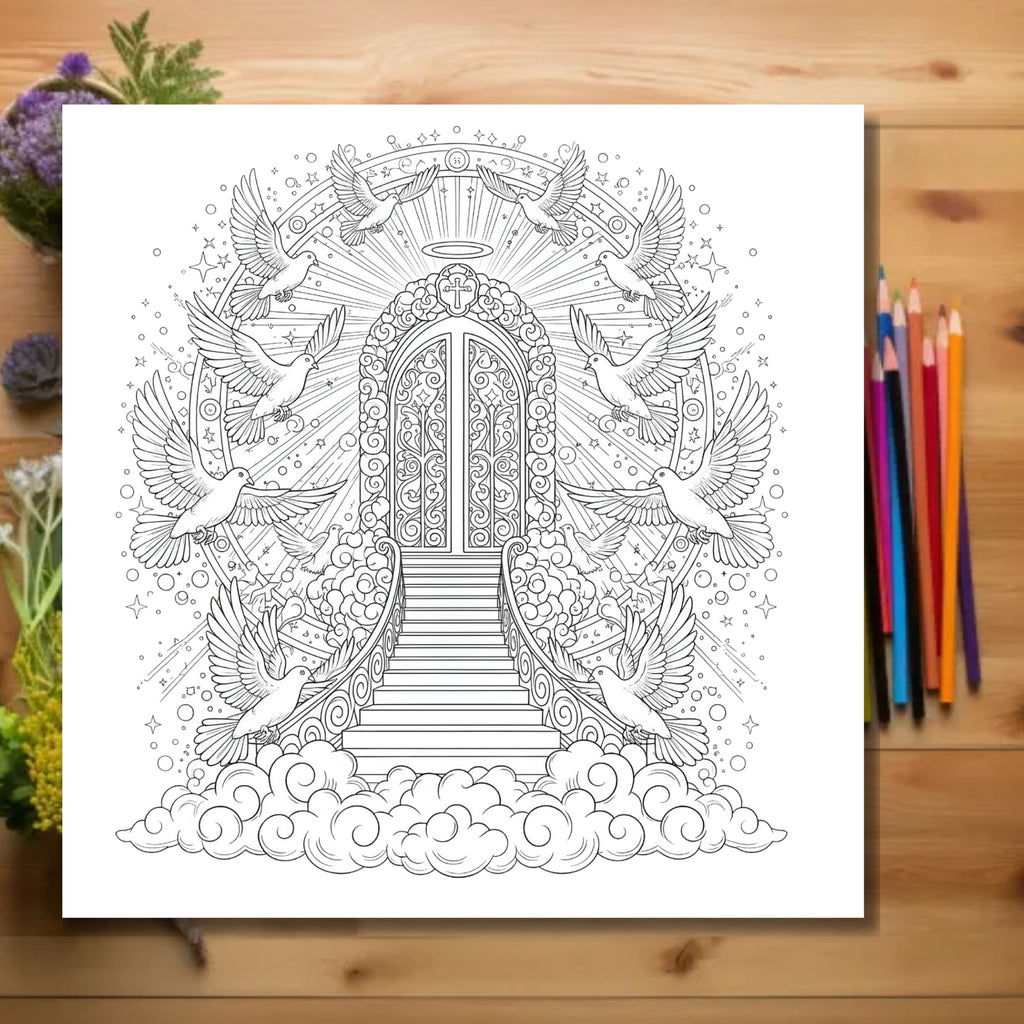 printable spiritual coloring book for adult PDF 30 pages