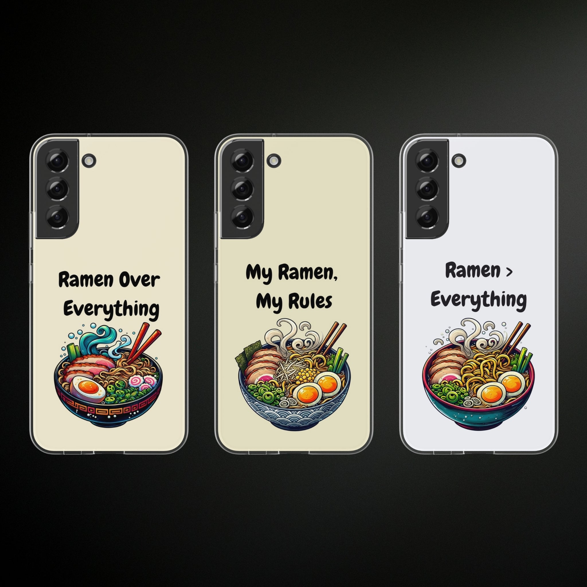 🍜 Cute Ramen Phone Case Design Bundle | 3 Adorable Ramen Graphics for Phone Covers