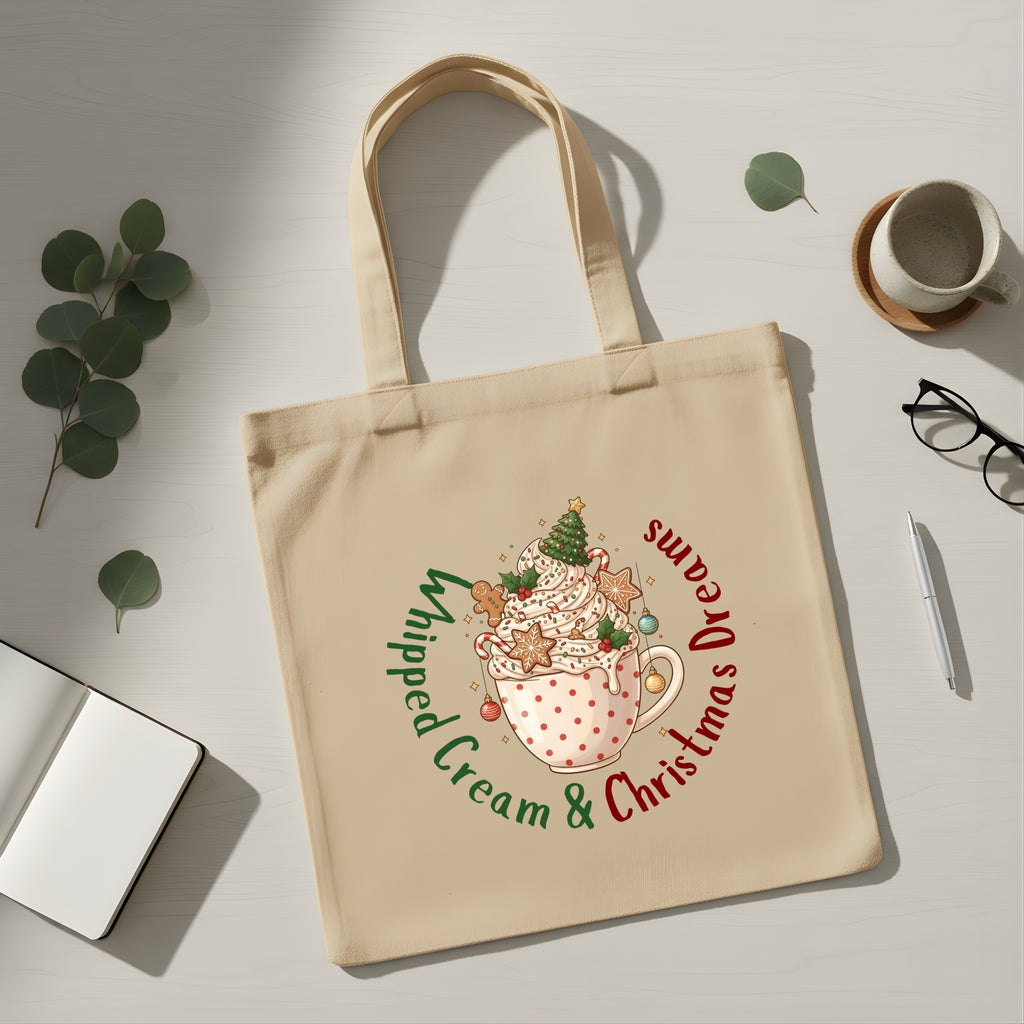 festive tote bag artwork Christmas vibes digital file