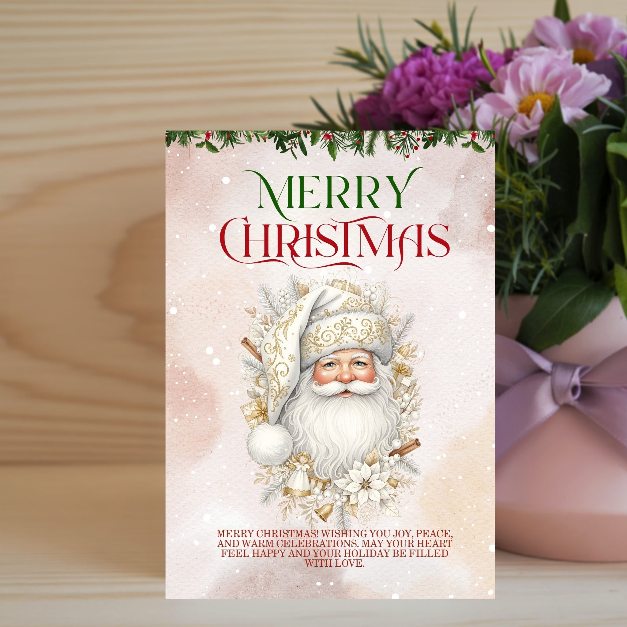 Holiday Cheer Printable Card 5×7” – Instant PDF Download