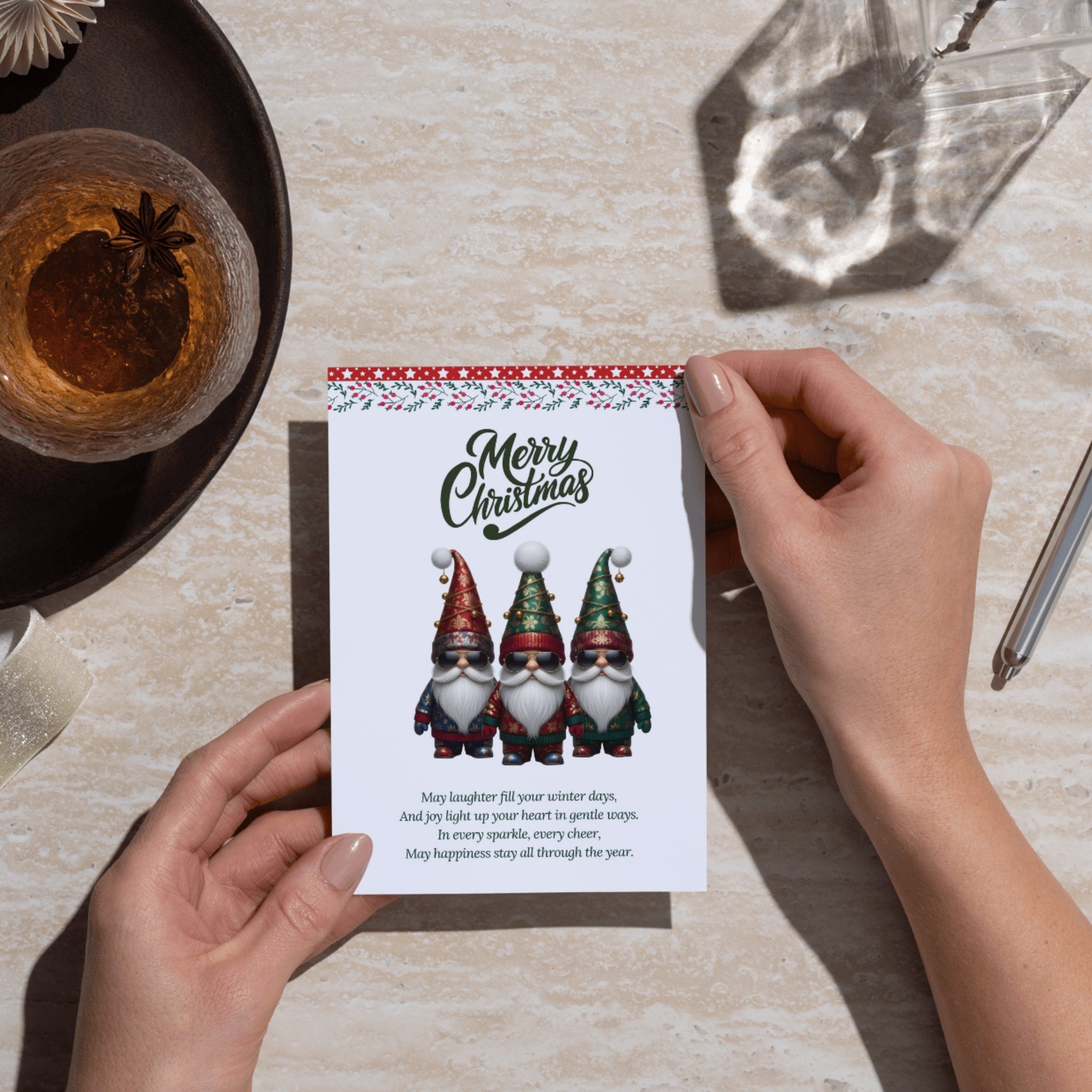 5x7 holiday greeting card printable – festive Christmas design