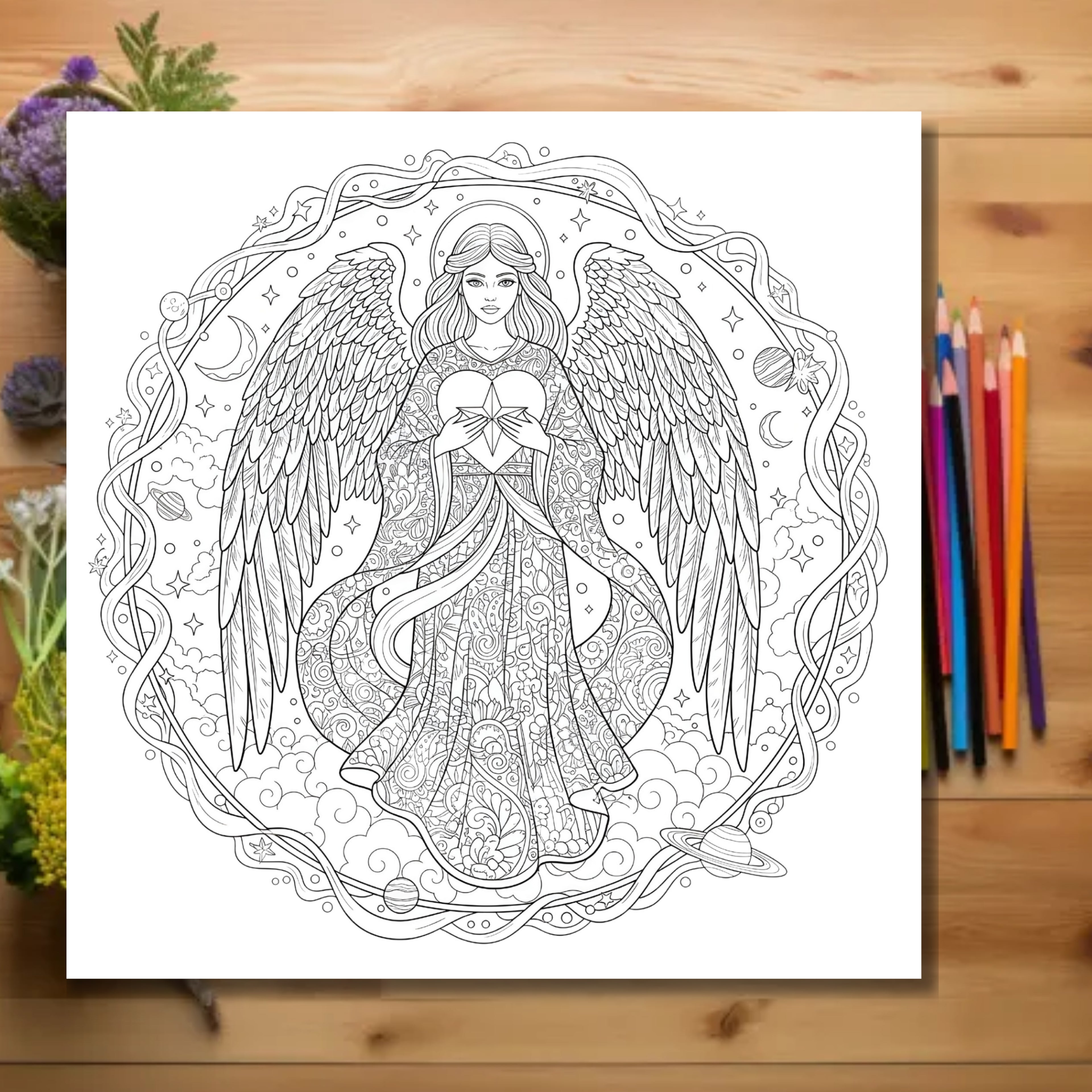 printable spiritual coloring book for adult PDF 30 pages