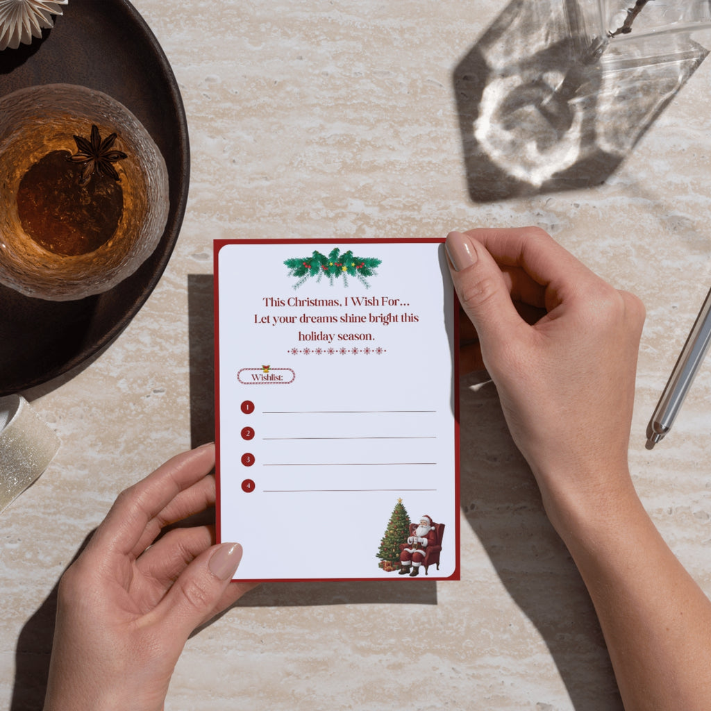 A4 Christmas wish list template – 8.27 x 11.69 inch festive printable design