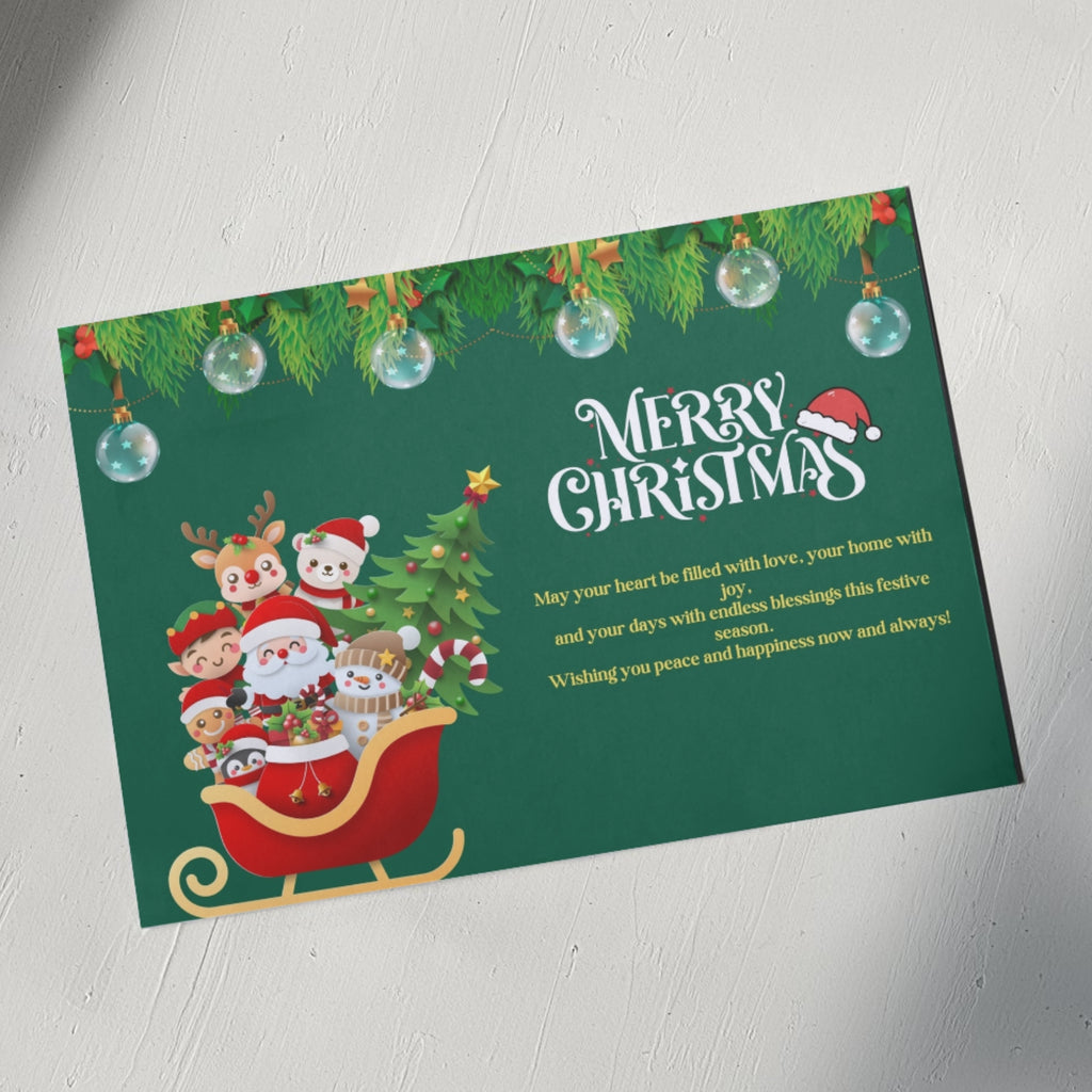 Christmas Wishing Card | 7x5in Printable Digital File