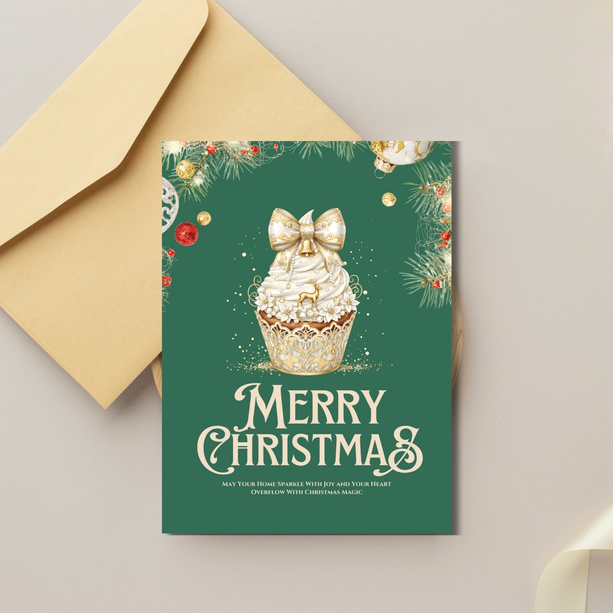 Festive Holiday Cheer 5×7 Card – Instant PDF Download