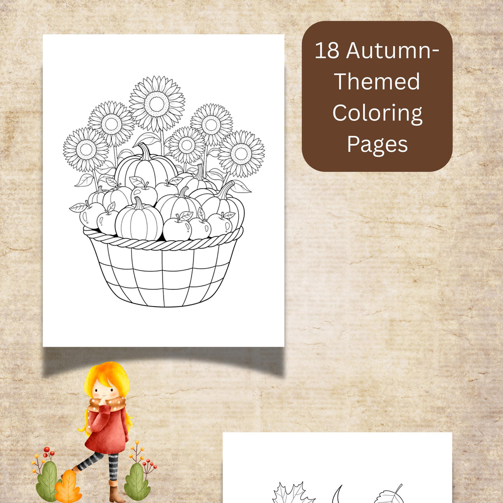 printable fall coloring book for kids