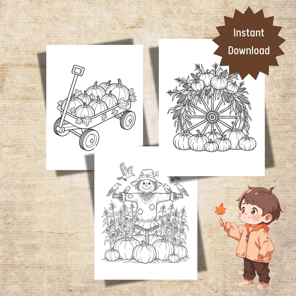 printable fall coloring book for kids